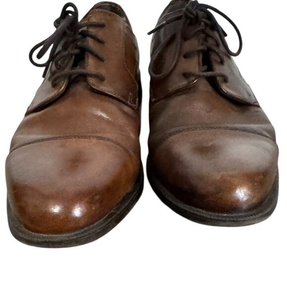 COLE HAAN Brown Cap Top Oxford Leather Dress Shoes SZ 8.5